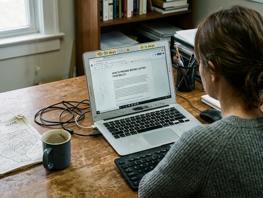 On-site Home office writing setup with laptop